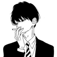 孤独无奈抽烟的卡通男生头像卡通伤感抽烟男生头像