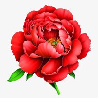 大红牡丹花头像图片大全