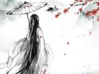 古风头像,美女背影水墨洒脱图片-爱微控