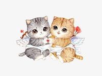 猫好好猫美美情侣头像-爱微控